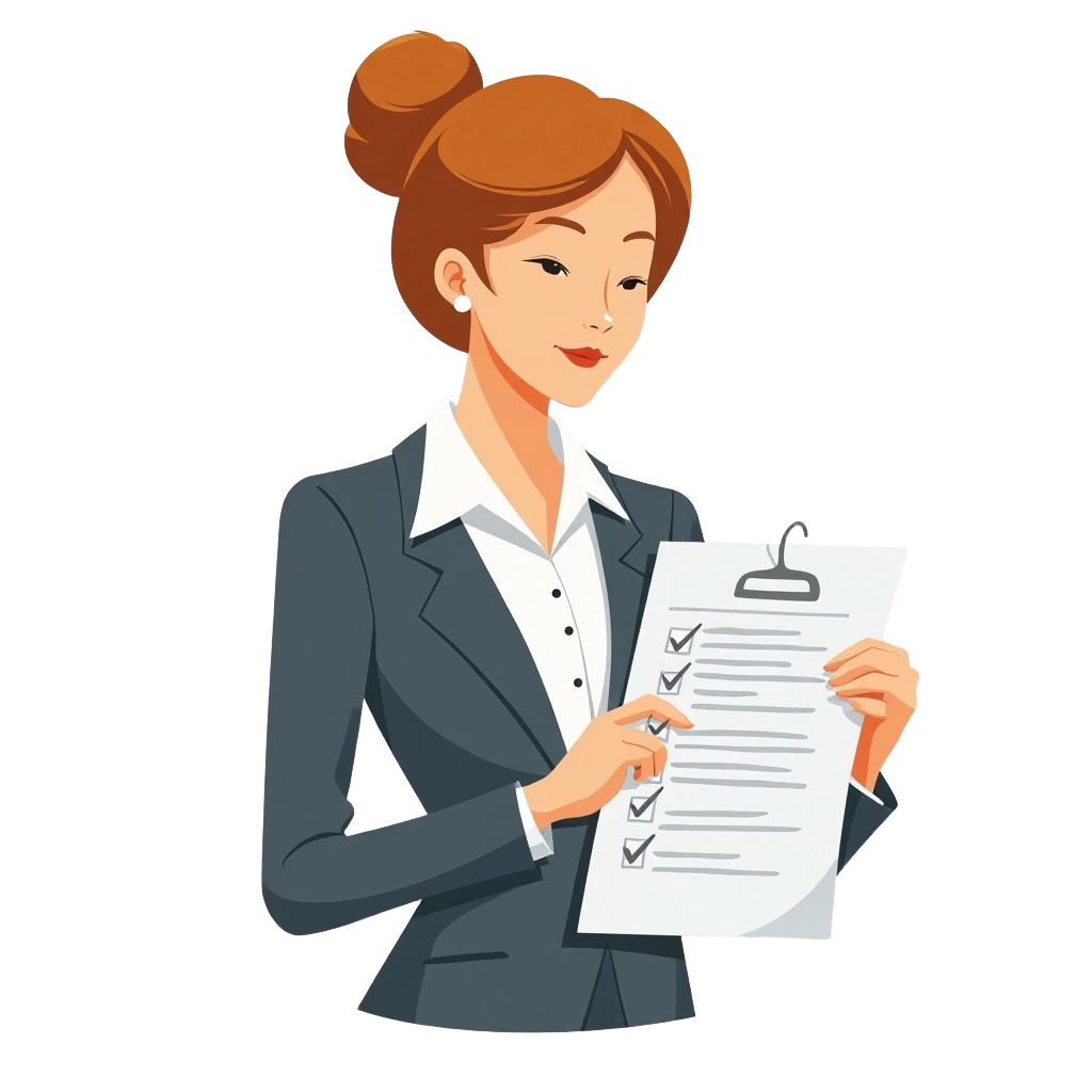 Businesswoman with Checklist